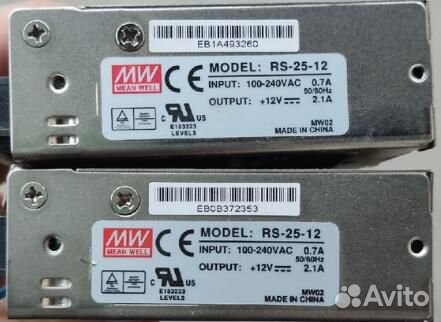 Блок питания, RS-25-12, 12В,2.1А,25.2Вт