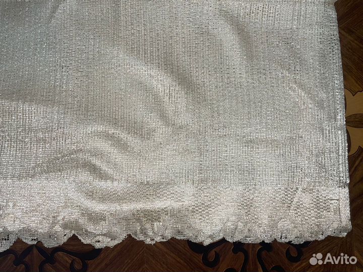 Занавеска арка на лоджию паутинка,цвет молочный,7м