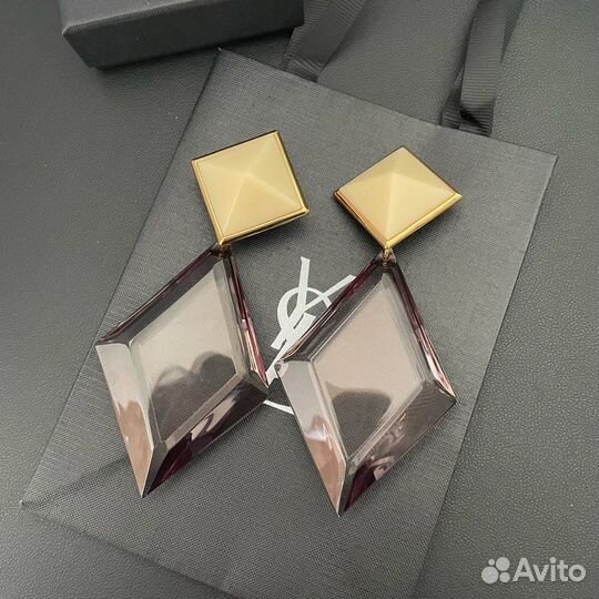 Серьги-клипсы Ysl