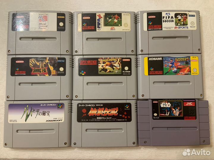 Картриджи Super Nintendo и N64