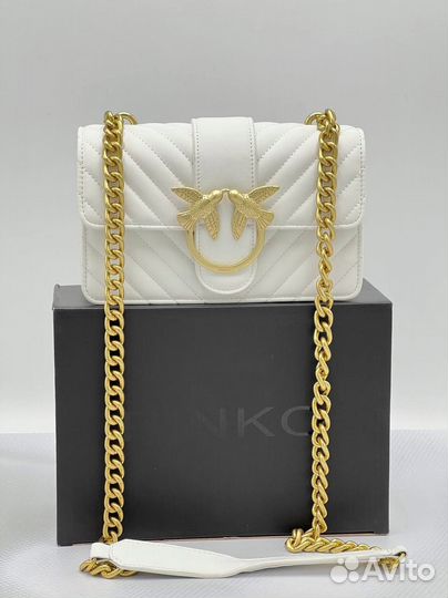 Сумка Pinko icon quilt, натуральная кожа, качество люкс