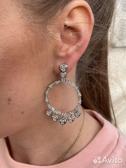 Золотые серьги graff 23.75 гр., Брилл. 4.65 ct