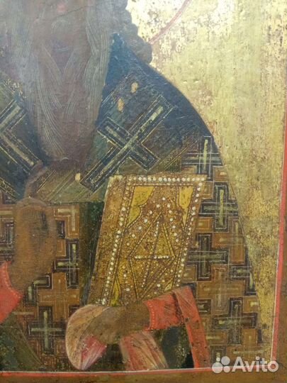 Икона Св. Муч. Антипий (Антипа) на золоте