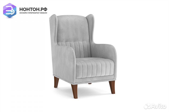 Кресло евромагнат светло-серое