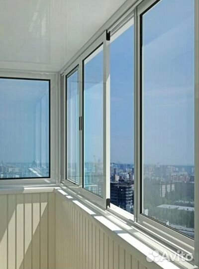 Остекление раздвижное с обшивкой