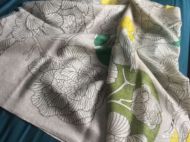 Палантин тонкая шерсть люрекс