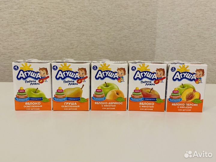 Детское питание пюре смесь соки