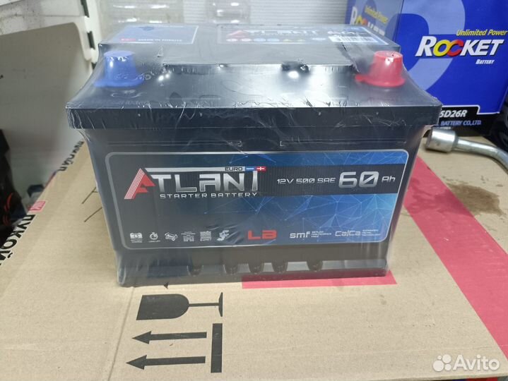 Аккумулятор Atlant LB 60 Ач, обратный, низкий