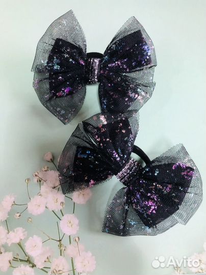 Бантики ручной работы черные