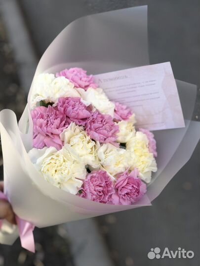 Моно букет диантусы