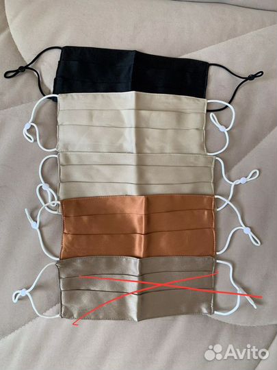 Шелковые многоразовые маски для лица