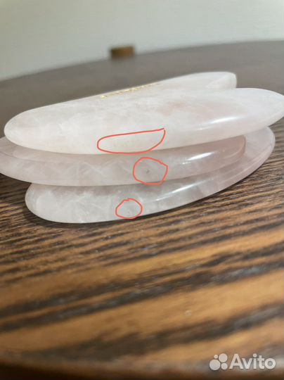 Скребок гуаша из натурального камня для массажа