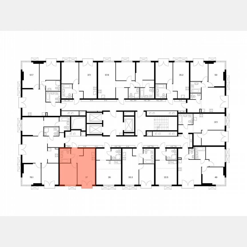 1-к. квартира, 37 м², 13/24 эт.
