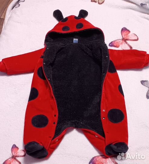 Комбинезон велюровый для девочки Lady Bug 68 р