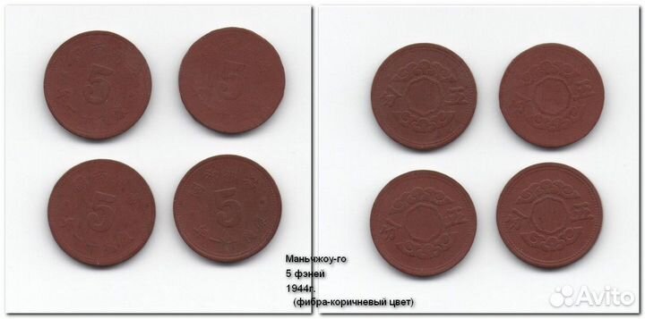 Монеты Маньчжоу-Го Обмен