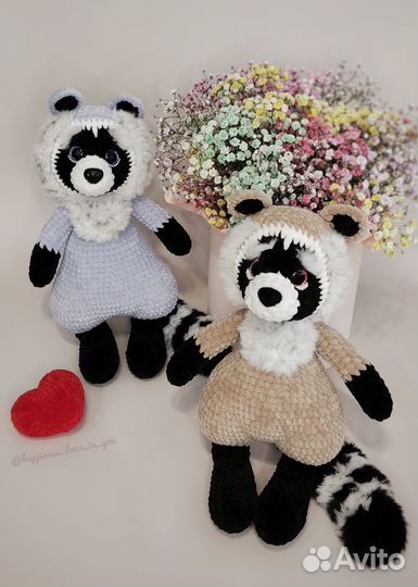 Енот мягкая игрушка ручной работы