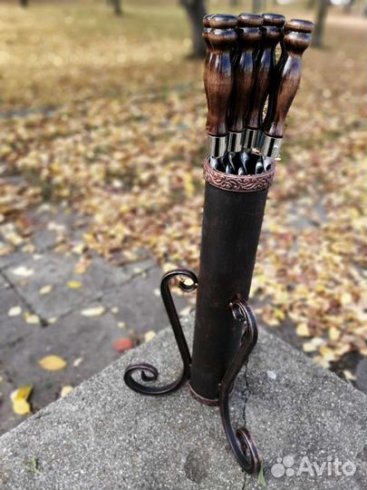 Шампура с кованой подставкой