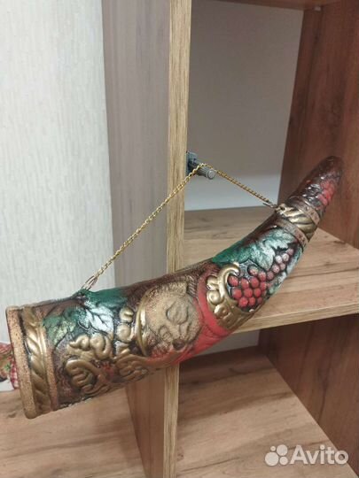 Сувенир из Грузии-Рог из глины