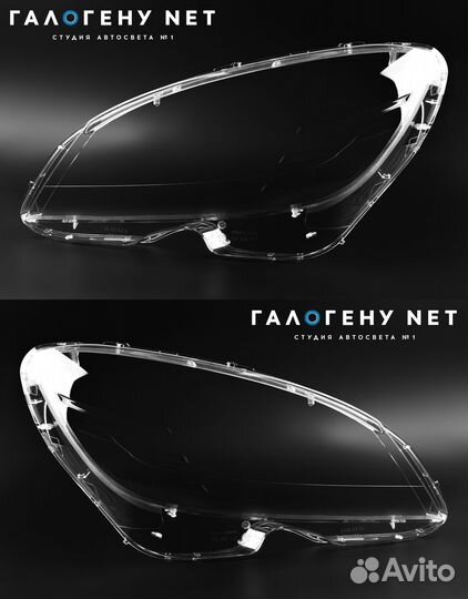 Стекла фар Mercedes W204 2007-2010 левое правое