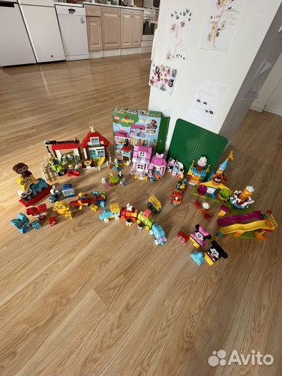 Lego Duplo пакетом + пластина