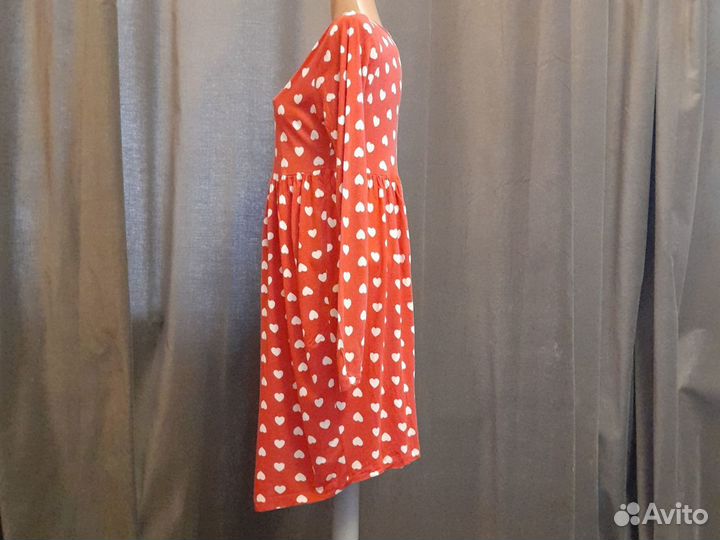 Платье для беременных 42 44 s m красное + сердечки