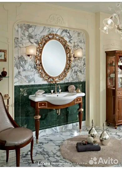 LineaTre мебель для ванной орех золото Италия