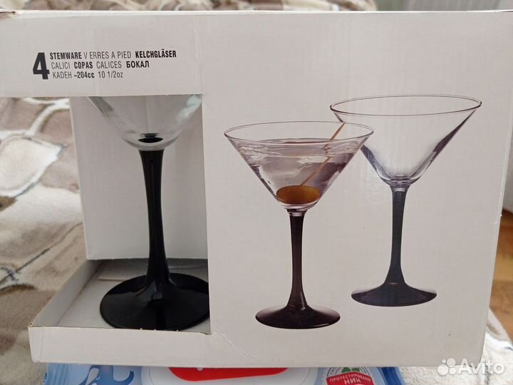 Бокалы для мартини, 4 штуки в упаковке