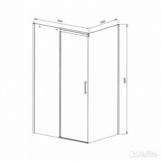 Душевой уголок Vincea Dice VSR-4D 150x100 Black