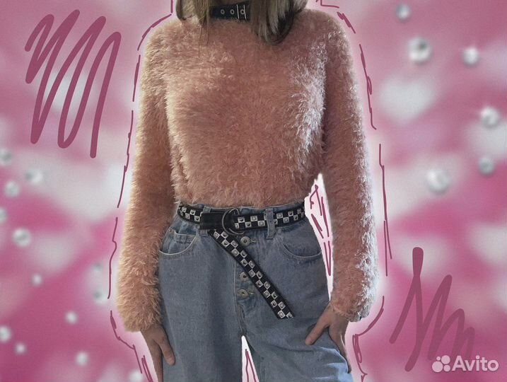 Пушистая кофта 