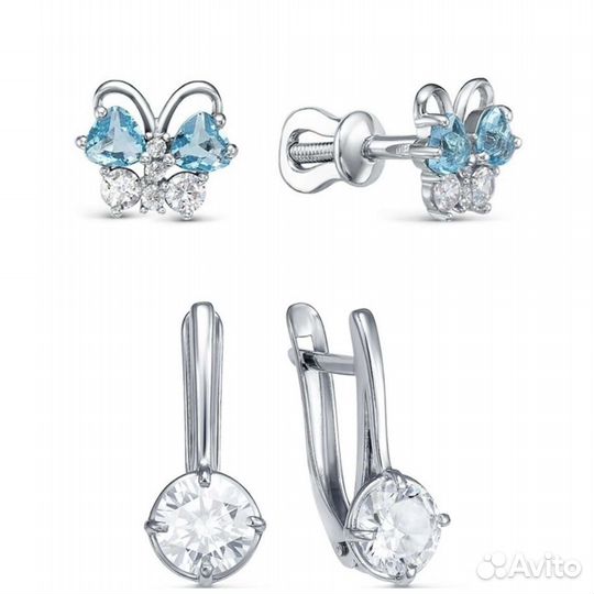 Ювелирные серьги из серебра