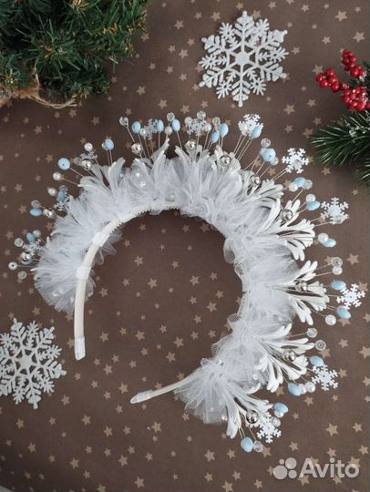 Ободки новогодние Снежинка, Ёлочка и пр