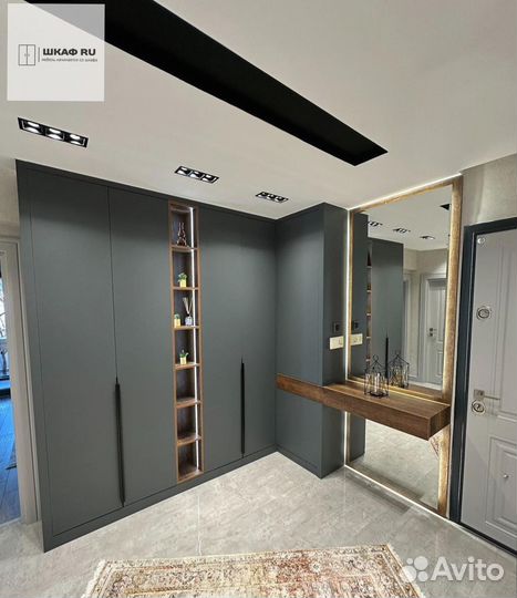 Шкаф распашной с фрезерованными фасадами