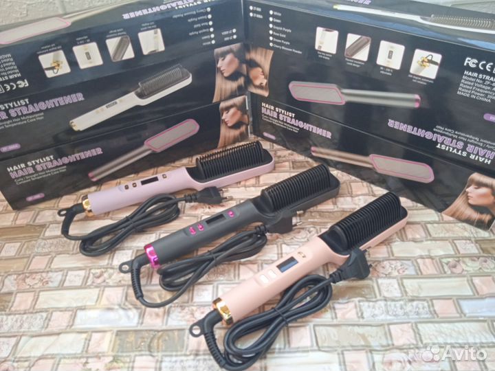 Выпрямитель расчёска LUX с экраном 80/230C утюжок