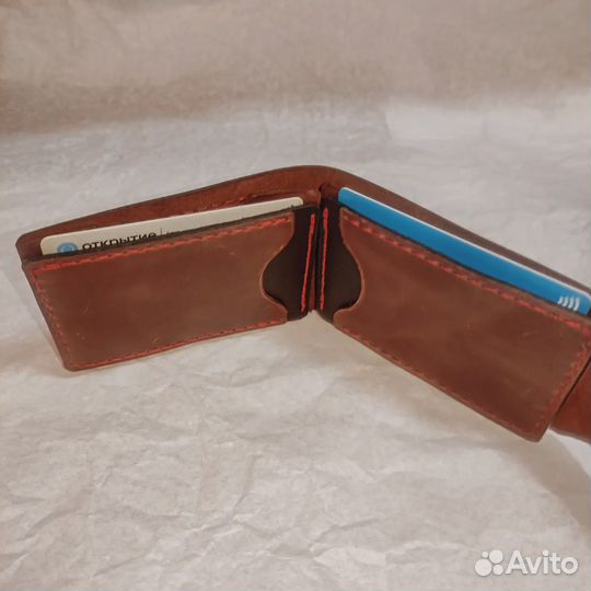 Кошелек мужской кожаный ручной работы