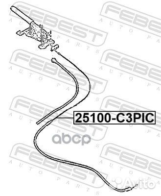 Трос ручного тормоза citroen C3 Picasso 09