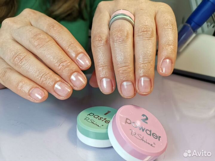 Маникюр японский, пудрой, дизайны, наращивание