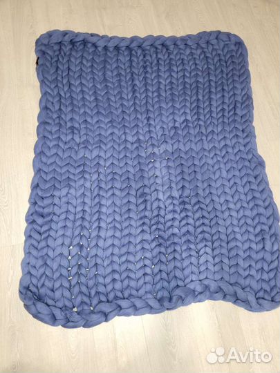 Плед крупной вязки