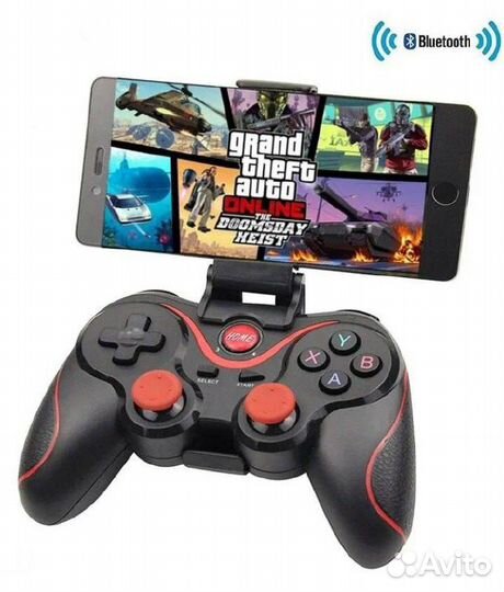 Геймпад X3 Bluetooth Black-Red pxgame-X3