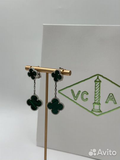 Серьги Van Cleef премиум качества