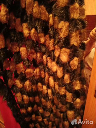 Палантин из вязаной норки