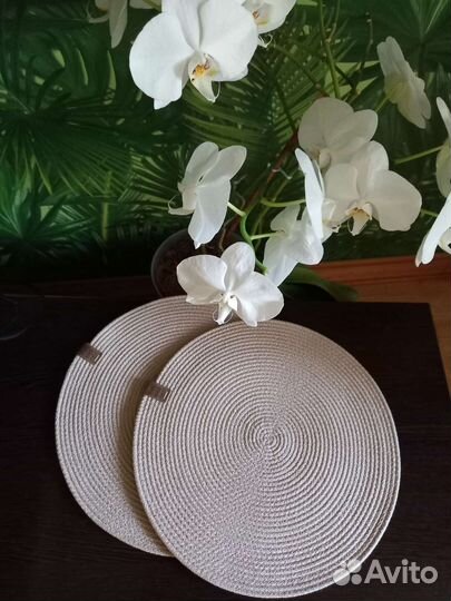 Сервировочная салфетка/плейсмат из хлопкового шнур