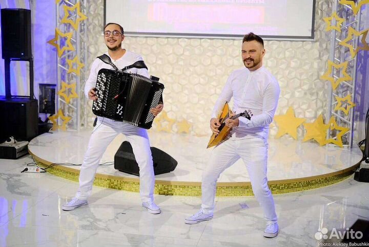 Музыканты. баянист, балалаечник