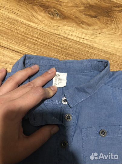 H&M платье- рубашка на девочку в идеальном состоян