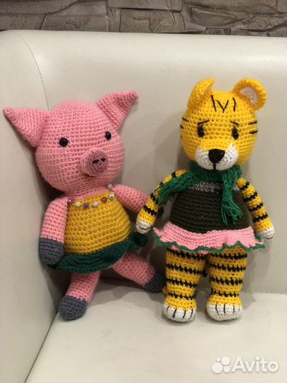 Вязаные игрушки ручной работы новые