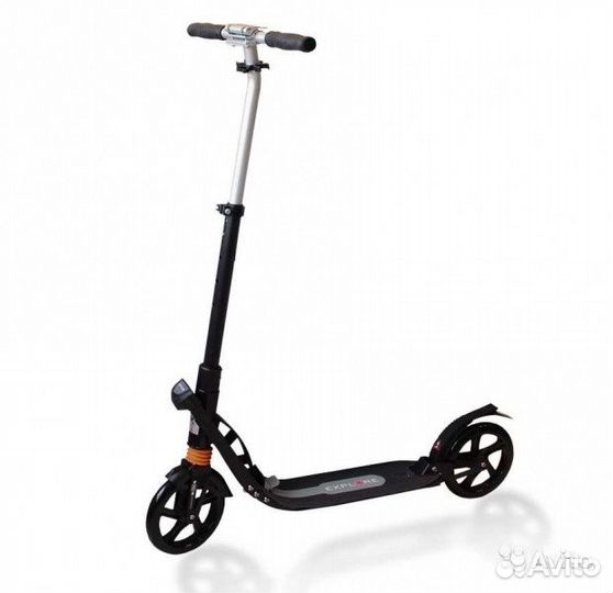 Черный алюминиевый самокат craft