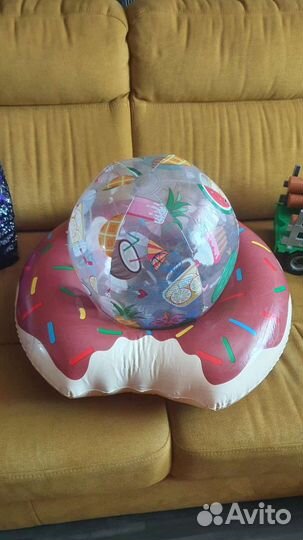 Надувной круг-пончик (детский), пляжный мяч