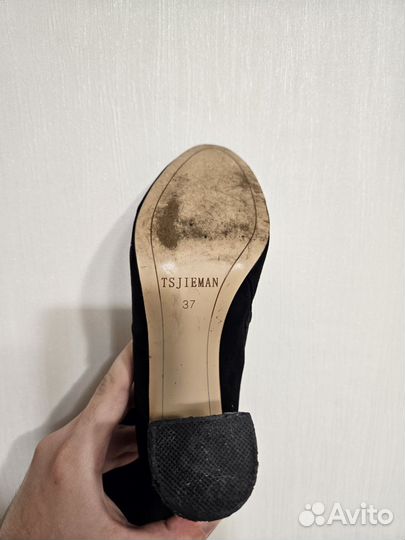 Сапоги женские замшевые