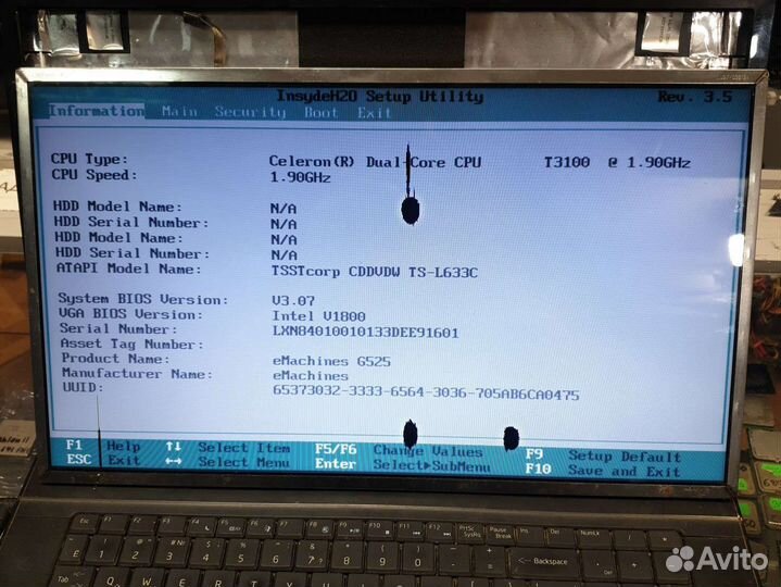 Матрица для ноутбука 17.3 LTN173KT03 пятна б/у