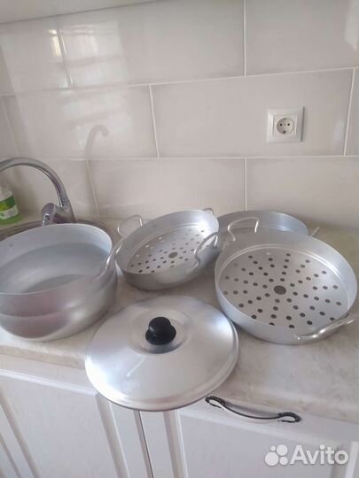 Мантоварка новая, алюминий, 3 решетки