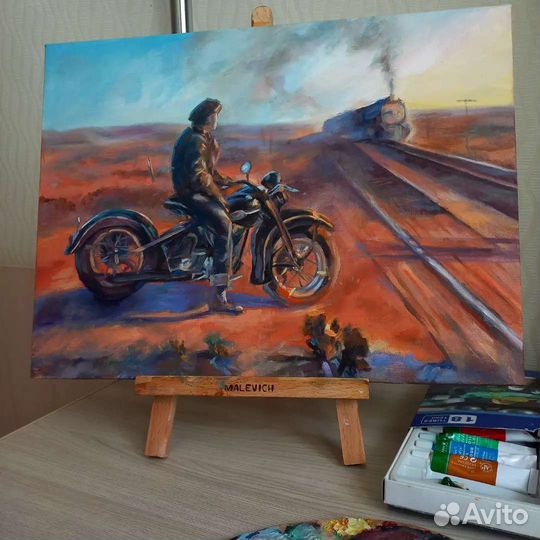 Картины с мотоциклом